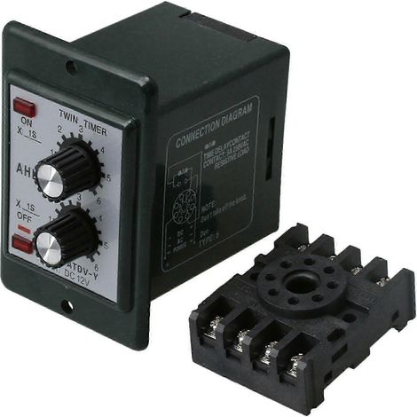 Dc 12v Delay Timer Repeat Cycle Time Relay Range 0-6s Panel Installation Ppm-2219 (1/3)