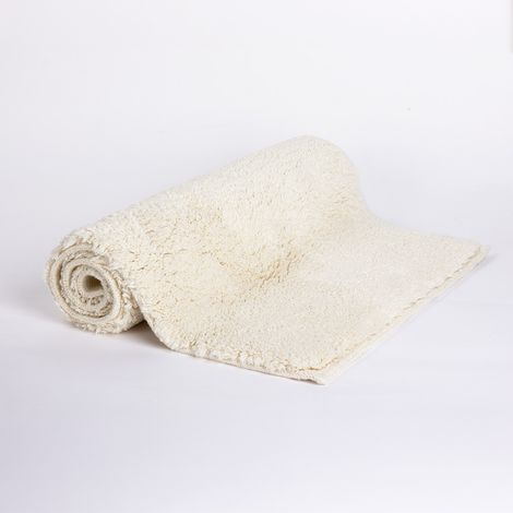 BATHBAZAAR - Tapis de bain EDEN en coton écru - 45 x 75 cm