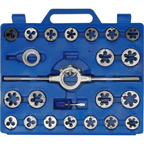 SW-Stahl 82250L-ZOLL Gewindeschneidkoffer 45tlg ZOLLABMESSUNGEN UNC/UNF 1/4-1 Zoll