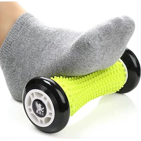 Fußmassageball und -rolle – Muskelroller für Faszien und Füße – Silikon-Trainingsroller mit Noppen – Schwarz (1/5)