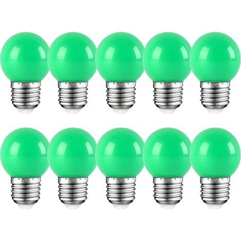 10 E27 2W LED Bulbs, Golf Green, PC, 360 Degree Rotation, for Party Decoration (1/5)