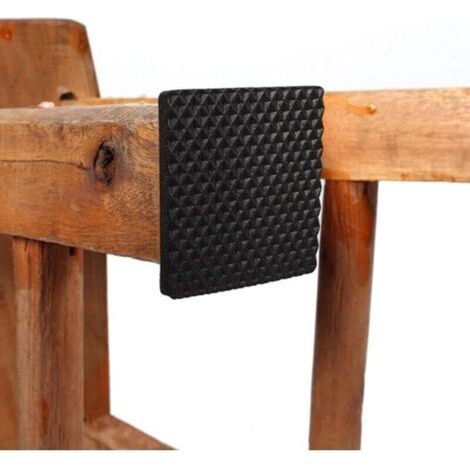 NALOOKAMIC Lot de 12 patins de protection de sol antidérapants et auto-adhésifs en caoutchouc noir pour canapé, table, chaise, meubles en caoutchouc TRP pour la protection des meubles