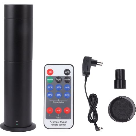 Intelligenter 120-ml-Diffusor für ätherische Öle mit Fernbedienung, modernes Design für Schlafzimmer und Spa, Schwarz, europäischer Stecker (1/5)