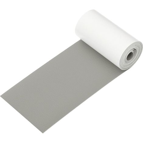 1 autocollant de réparation de siège auto, 7,6 x 152,4 cm, autocollant de réparation de canapé, anti-rayures et résistant à l'usure, convient à la plupart des voitures (Gris foncé) (1/2)