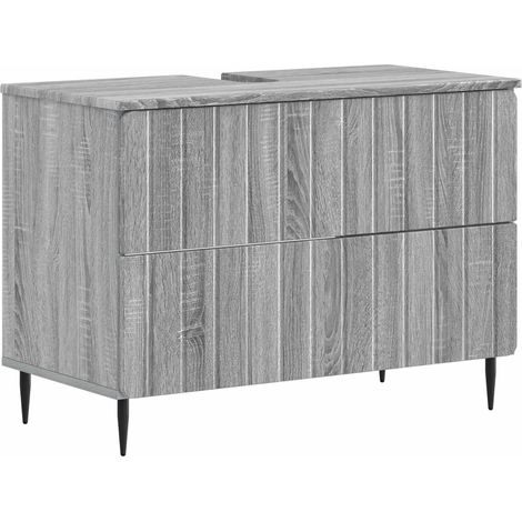 Bathroom Sink Cabinet ZWOLLE Grey Sonoma 82 x 41x 58.5 cm vidaXL (1/5)