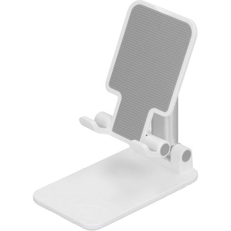 Support de téléphone portable inclinable de 0 à 120°, support télescopique en alliage d'aluminium de qualité aéronautique, hauteur et angle réglables, support de bureau pliable pour téléphones portabl (1/5)
