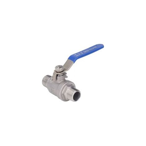 Robinet à tournant sphérique mâle à 1/2 po DN15 1000 WOG 304 en acier inoxydable, eau, pétrole et gaz (1/5)