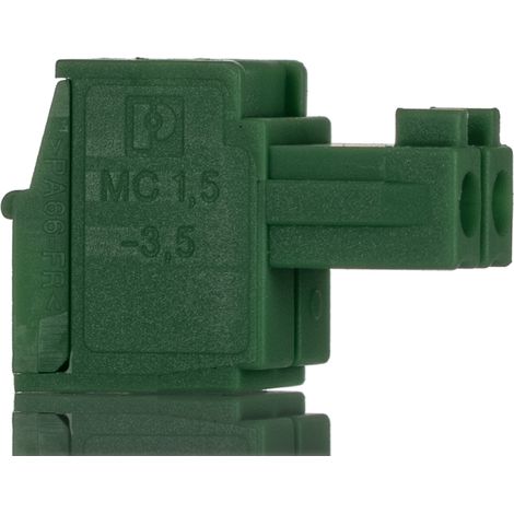 Bornier enfichable Phoenix Contact 2 contacts 1 rangée(s) pas de 3.5mm série MC 1.5/ 2-ST-3.5 ( Prix pour 1 )
