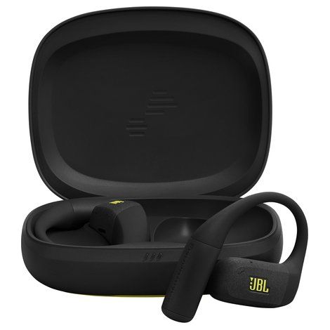 JBL Endurance Zone Cuffie Sportive Open-Ear True Wireless con Archetto Ergonomico, colore Nero e Giallo
