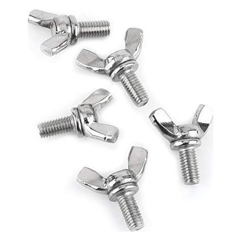 écrou à oreilles papillon 5 pcs M6 DIN316 304 en acier inoxydable pouce papillon aile main boulons vis M630mm (1/5)