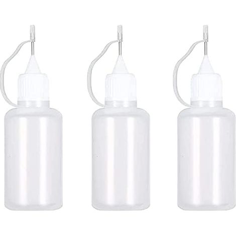 HeyNan 30ml Bottle for Glue or Oil Dosing with Needle Tip (Pack of 3) (1/4)