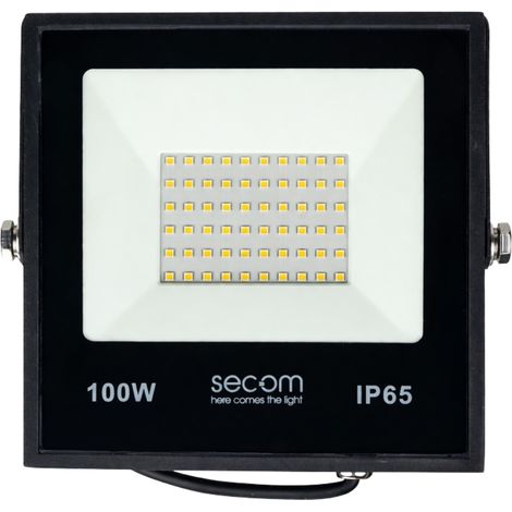 Proiettore LED Provit 100W 11000lm IP65 28x4,7x31cm 5700K Nero 50000H SECOM