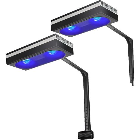 Éclairage d'Aquarium Marin, LED Plein Spectre, Contrôle WiFi, 2 Lampe avec Kit de Bras (1/2)