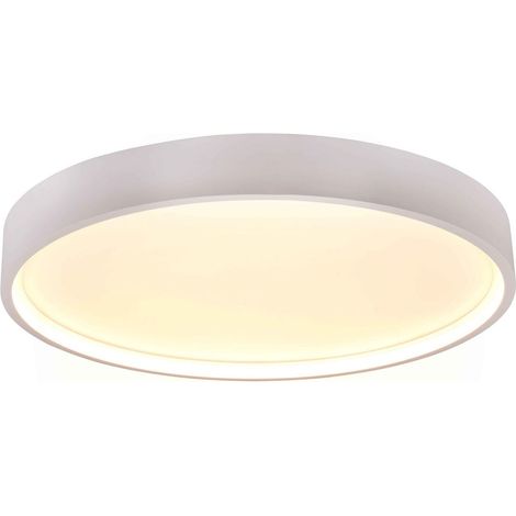 DOHA PLAFONIERA LED 29W 3260lm, 2300+3000+4000K CON BORDO METALLO BIANCO ILLUMINATO E REGOLAZIONE TEMPERATURA DI COLORE LED D. 45CM (1/5)