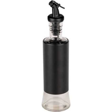 Bouteille d'huile et vinaigre - Wenko - Boga - Verre et inox - 0,3 L - Noir (1/4)