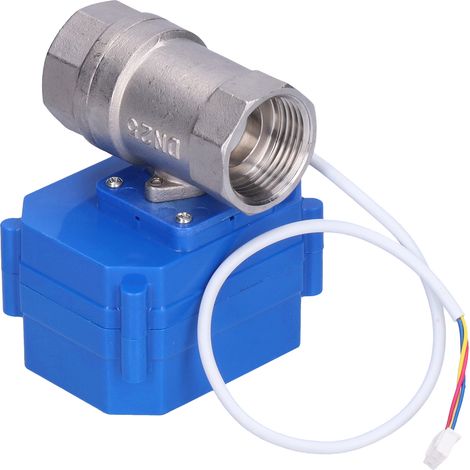 Robinet à tournant sphérique motorisé en acier inoxydable électrique directement à travers 1 po CWX60PCR03AC220VDN25