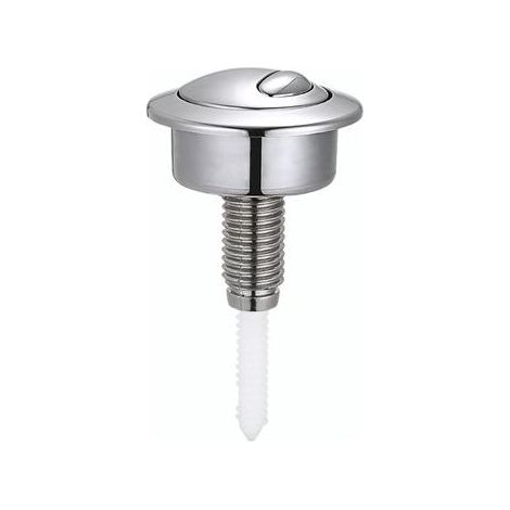 Bouton de chasse d'eau compatible avec Optima 49, pour mécanisme de vidange, couleur argentée (1/5)