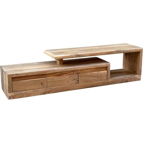 Meuble TV en bois d'acacia Léora (1/5)