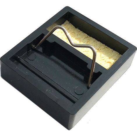 Mini Portable Soldering Iron Stand Rectangle Tiny Welding Torch Holder with Soldering Sponge for Cle (1/4)