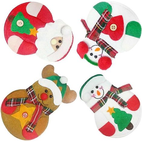 Ensemble de vaisselle de Noël, sacs, porte-couverts, décoration Père Noël (1/4)
