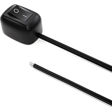 Lntyq Interrupteur en forme de goutte d'eau pour voiture - 12 V CA - 250 V/6 A - 125 V/10 A - 12 V - Pour phares antibrouillard, feux de circulation diurnes, barre lumineuse LED, etc. (câble : 19,6 po (1/5)