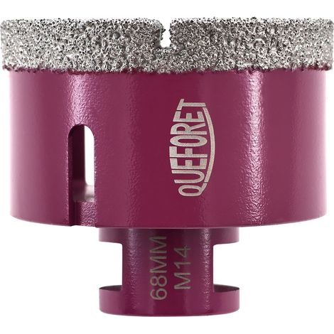 Foret Diamant pour Carrelage 68mm x M14 - Trépan de Forage pour Céramique Porcelaine Marbre Granit pour Meuleuse d'Angle (1/5)