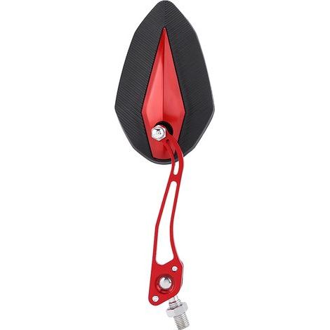 Paar universelle 8-mm- und 10-mm-Seitenspiegel für Motorräder und Roller, rote Farbe
