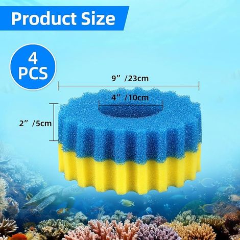 Filtre éponge de rechange compatible avec les filtres à pression pour bassins à carpes koï VIVOHOME CPF-2500/CPF-3500 (1/5)