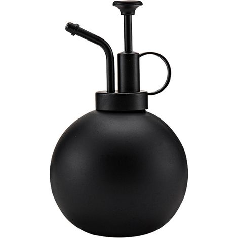 Arrosoir vintage en métal de 500 ml pour plantes d'intérieur, avec embout pulvérisateur, noir (1/5)