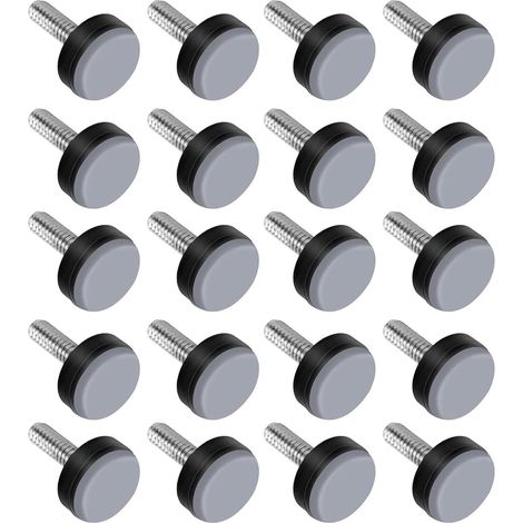 Lot de 20 patins coulissants pour pieds de meubles avec filetage de 6 mm pour meubles lourds sûrs et silencieux (1/5)