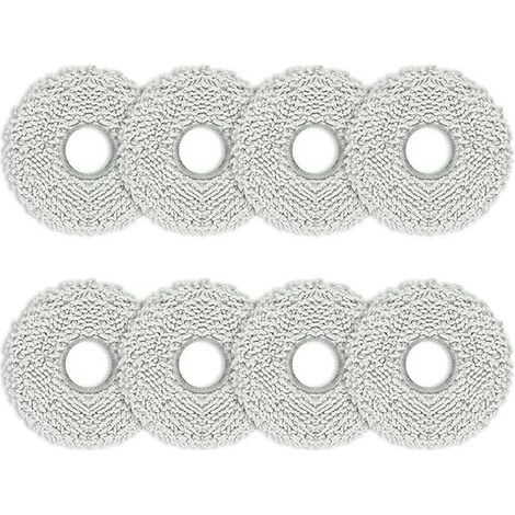 Lot de 8 serpillères en microfibre pour aspirateur robot balayeur - Lingettes de rechange en microfibre (1/5)