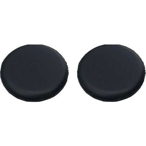 Lot de 2 coussins ronds pour tabouret de bar (28-33 cm), imperméables, noirs. (1/5)