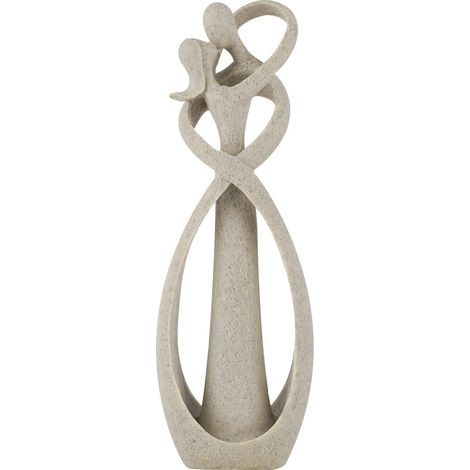 Statue d'amoureux s'embrassant, abstrakte Skulptur, Statue aus Kunstharz, Innendekoration, modernes Interieur (groß, kleines Objekt) (1/5)
