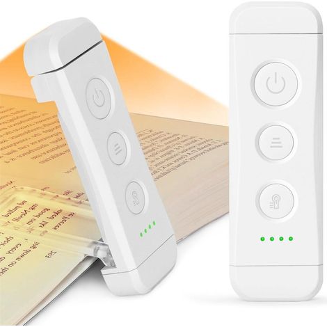 Questa lampada da lettura, delicata sugli occhi, è disponibile in tre colori e offre cinque livelli di luminosità regolabili. Ricaricabile, è ideale per gli amanti dei libri e per i bambini.