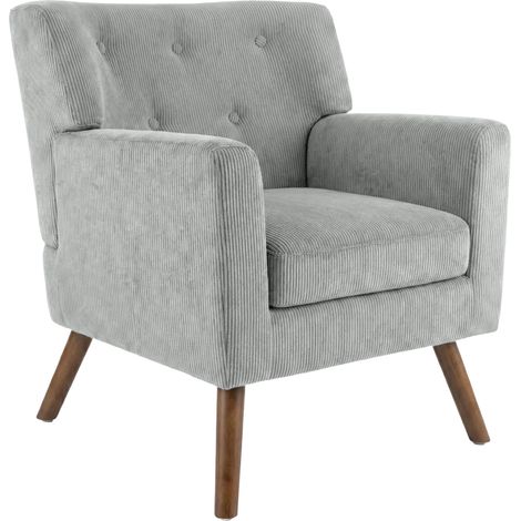 Sessel Kioni Cordbezug grau