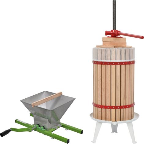 2-tlg. Obst- & Weinpresse und Mühle-Set vidaXL