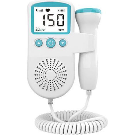 Doppler fœtal MCP Healthcare - Votre compagnon de grossesse portable avec mesure 50-230 MHz, écran LCD et commodité au format de poche (vert) (1/3)
