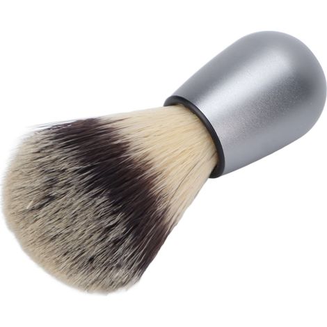 Brosse à barbe professionnelle en métal, synthétique pour mousse de rasage, entretien moustache et soin barbe. (1/5)