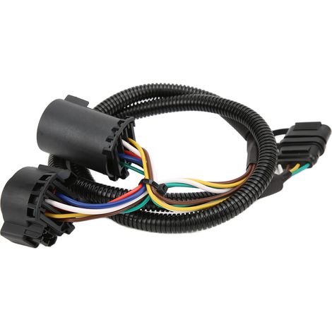 Extension de faisceau de remorque 3,6 pi, connecteur 4 broches côté véhicule, adaptateur 7 broches type US pour camionnette et plateau, câblage robuste (1/5)