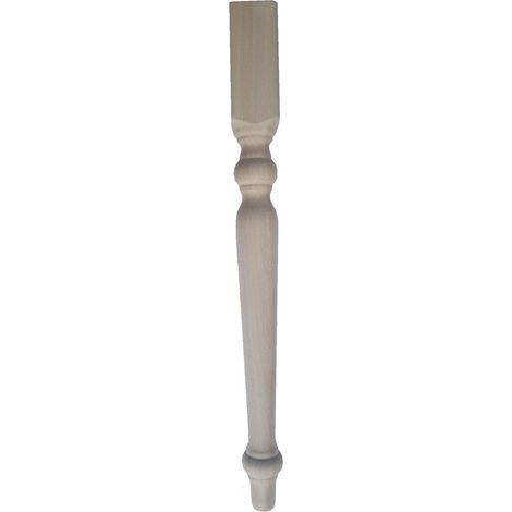 Gamba tavolo in legno di faggio 1 pezzo grezzo mm ø 70 x h 750 mod forma (1/5)