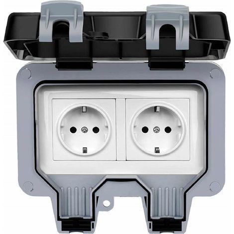 Prise PC IP66 Étanche Anti Poussière Mural Norme Allemande 220-250V 16A 100Mo 50mH Fiche Femelle Mâle Prise Courant Plug Imperméable Etanchéité - Design (1/5)