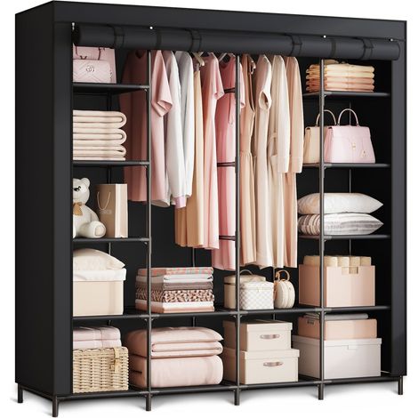 Armario textil grande Massido MS-804 negro