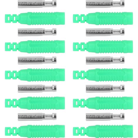 Lot de 10 connecteurs femelles banane, connecteurs PA en laiton, tube isolé, adaptateur à sertir J.10031 vert (1/5)