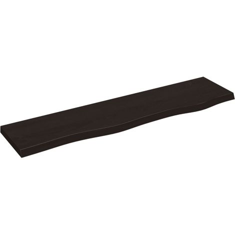 Maison Exclusive - Wandregal Dunkelbraun 80x20x2 cm Massivholz Ei (1/5)