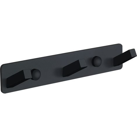 Mexen dreifach drehbarer Handtuchhaken, Schwarz - 709173-70