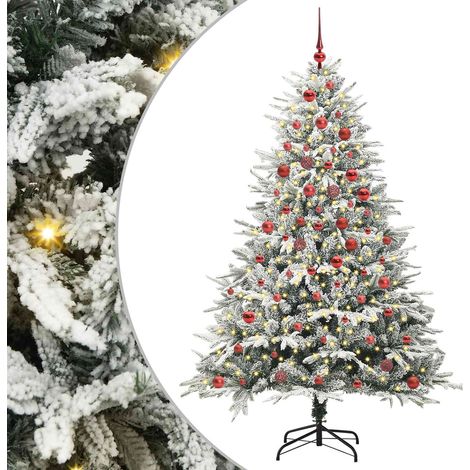 Árbol de Navidad Artificial Pre-iluminado con Juego de Bolas vidaXL