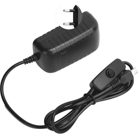 Alimentation 5V 3A avec Bouton Interrupteur, Adaptateur Micro USB intégré pour 3B+/3B/2B (Prise UE) (1/5)