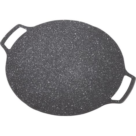 Grillpfanne, Koreanische Grillpfanne, Bratpfanne, Runde Grillplatte, Antihaft-Grill für Gasherd, Elektrokochfeld (33 cm Gas)