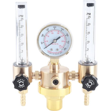 Régulateur de pression d'argon à double tube, débitmètre, réducteur de pression de gaz, filetage mâle G5/8 pour soudage (1/5)