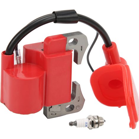 Kit de bobine d'allumage 52 mm et bougie L7T pour mise à niveau des moteurs 2 temps 47 cc, 49 cc, quads, pocket bikes et karts. (1/5)